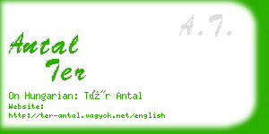 antal ter business card